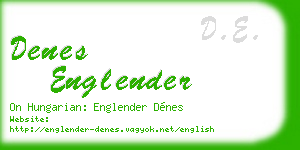 denes englender business card